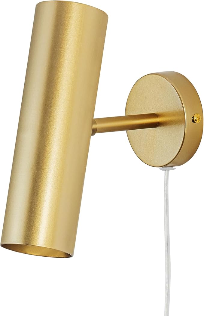 Ahaloye Gold Plug in Wall Sconce, Modern Swing Arms Wall Lamp by chiynght