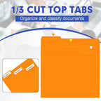 File Folder, HERKKA 120 Pack 1/3 Cut Tab File Folders, File Folders Great - Image 3
