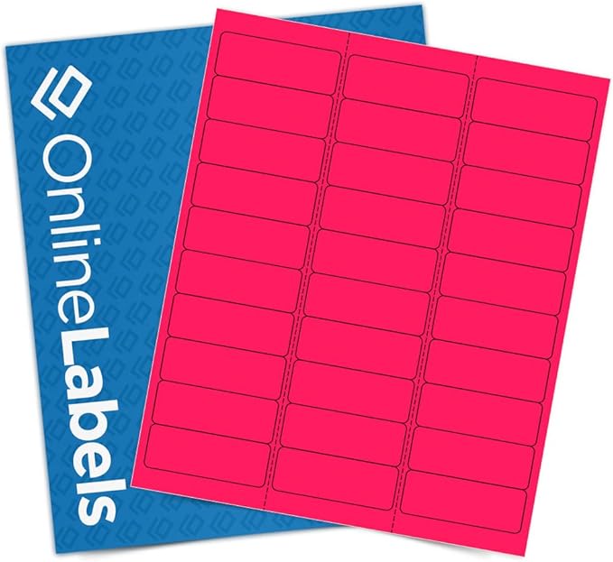 Neon Pink Address Labels by OnlineLabels