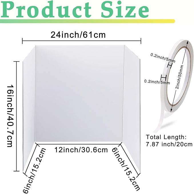 3 Pack Medium Trifold Poster Board, 24 x 16inches Poster Board - Image 2