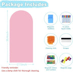 WUPIOS Magnetic Wall Decal Pink 39.3x17.5 Inch Arch Magnetic Chalkboard - Image 2