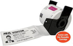 Threshold 3.25 Inch Tab Expiring Visitor Badges on a Roll | 4 Rolls Compatible - Image 2