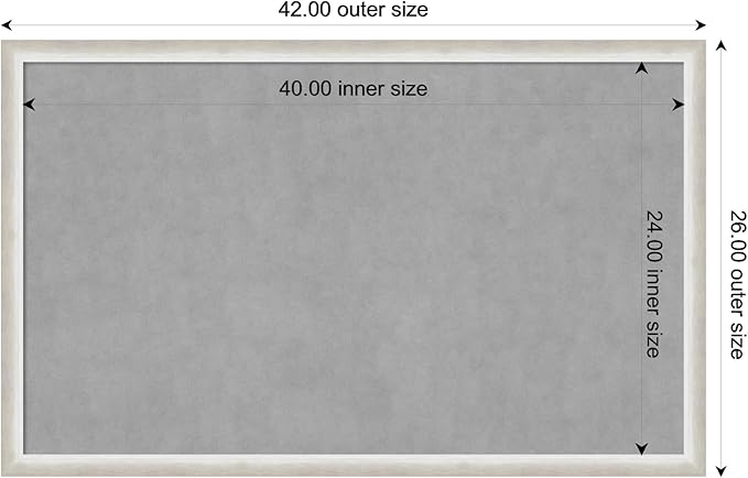 Amanti Art Silver Framed Magnetic Board 26x42 Large Vision Board - Image 4