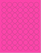 Pack of 50 Sheets, 8-1/2 x 11" Fluorescent Labels by NextDayLabels