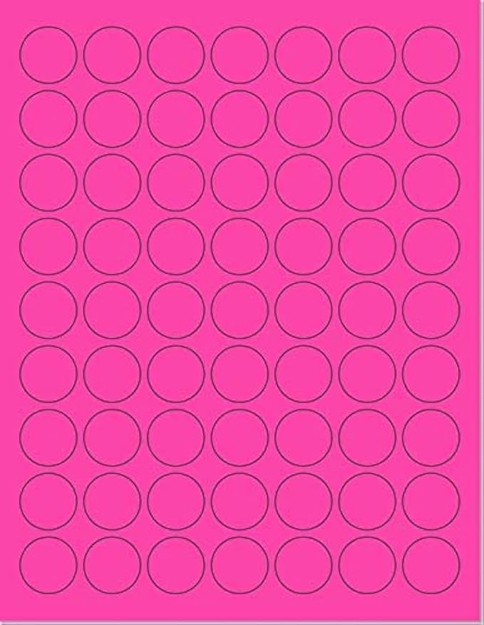 Pack of 50 Sheets, 8-1/2 x 11" Fluorescent Labels by NextDayLabels