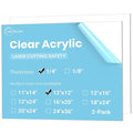 CALPALMY 12x12 Inch Clear Acrylic Sheet by CalPalmy
