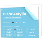 CALPALMY 12x12 Inch Clear Acrylic Sheet by CalPalmy