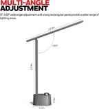 honeywell hwt-h01 led desk lamp, foldable & stepless, side view