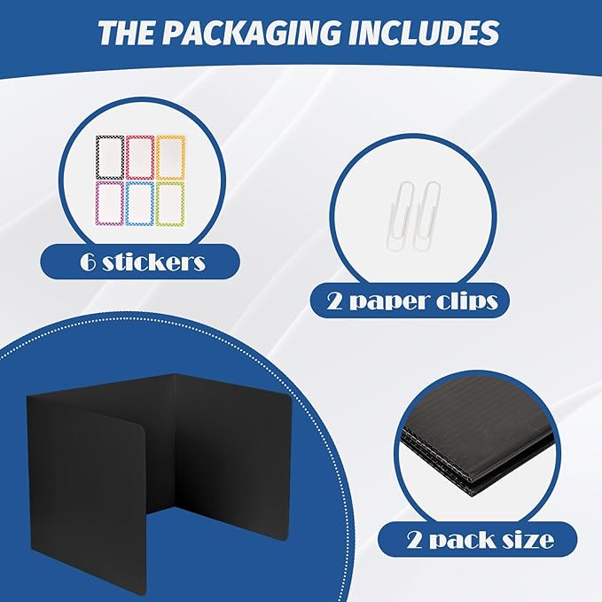 ZYINOZOC 2 Pack Desk Dividers for Students, 3-Fold Privacy Screens, Testing - Image 6