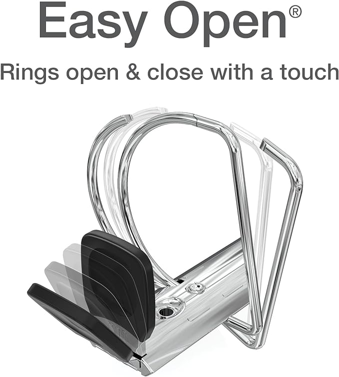 Oxford 3 Ring Binders, Binders for School, 1.5 Inch ONE-Touch Easy Open D Rings - Image 2