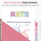 Sooez 24 Count Dividers with 2 Pockets, 8 Tabs Binder Dividers - Image 2