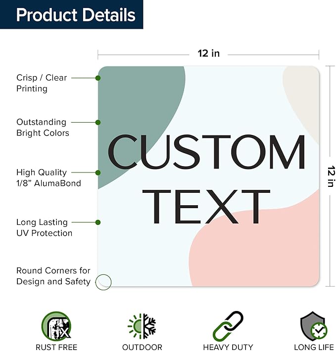 Custom Sign, Custom Street Sign, 11 Font Colors, 13 Font Styles, 4 Hole Options - Image 6