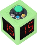 Green Rechargeable Cube Timer 1.4 Inch 4 Sided LED Digital Countdown Clock - Image 2
