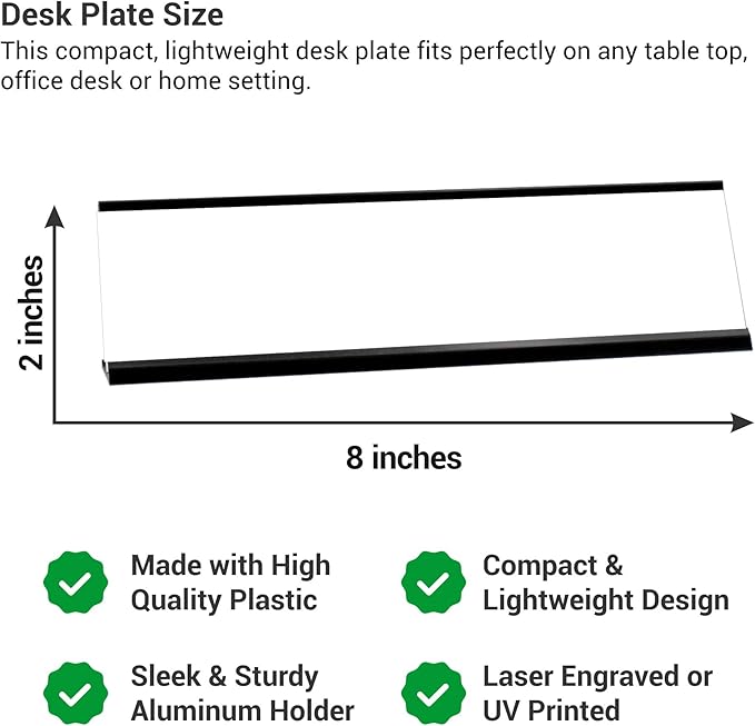 Custom Engraved Desk Plate | Personalized - Image 4