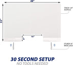 SignHero Sneeze Guard | Large, Sturdy ¼” Acrylic Plexiglass Shield | USA-Made - Image 2