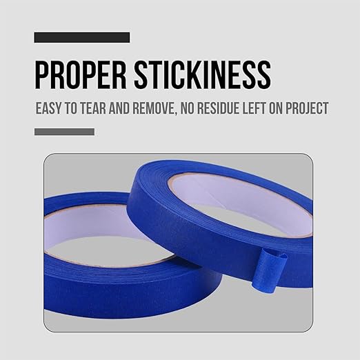 Lichamp Blue Painters Tape 3/4 inch, 4 Pack Blue Masking Tape 3/4 inch x 55 - Image 4