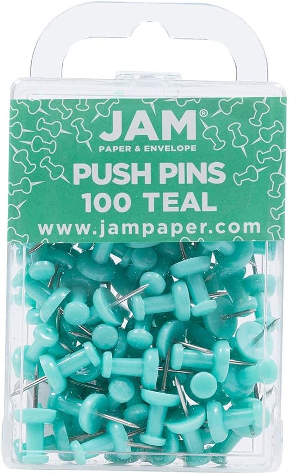 JAM PAPER Colorful Push Pins by JAMPaper