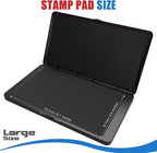 Large Stamp Pad, 6.1 x 3.4 Inch Black Ink Pad Premium Quality Felt Pad Rubber - Image 2