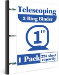 INFUN 1 Inch Telescoping 3 Ring Binder by INFUN