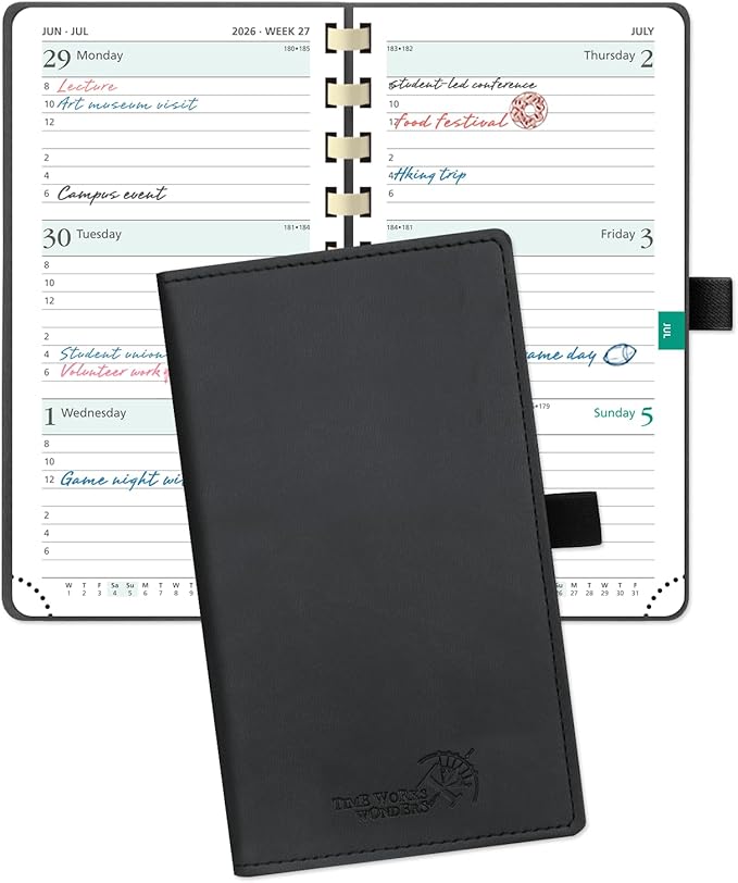 POPRUN 2026 Pocket Planner Weekly and Monthly Calendar by POPRUN