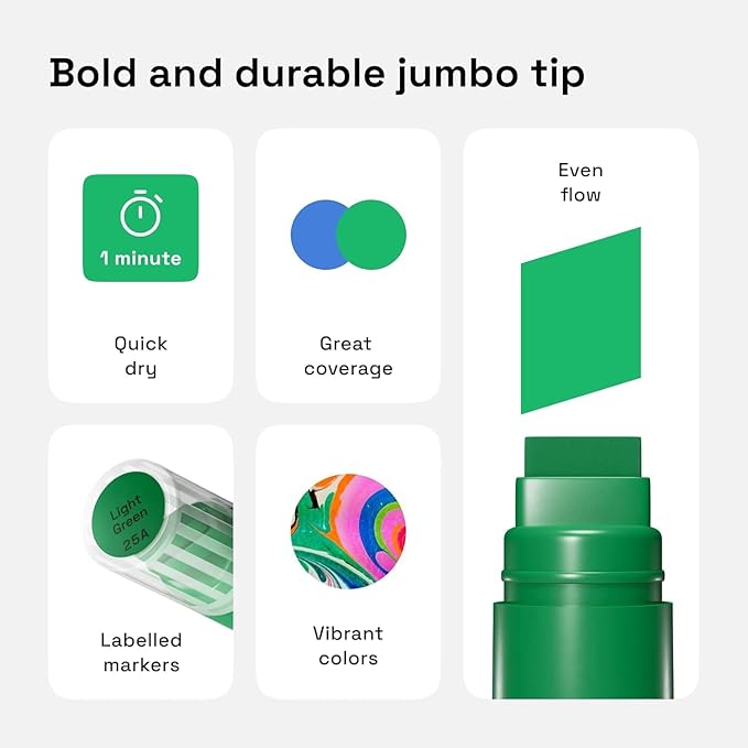 ARTISTRO Poster Markers Jumbo Set Acrylic Markers - Image 3