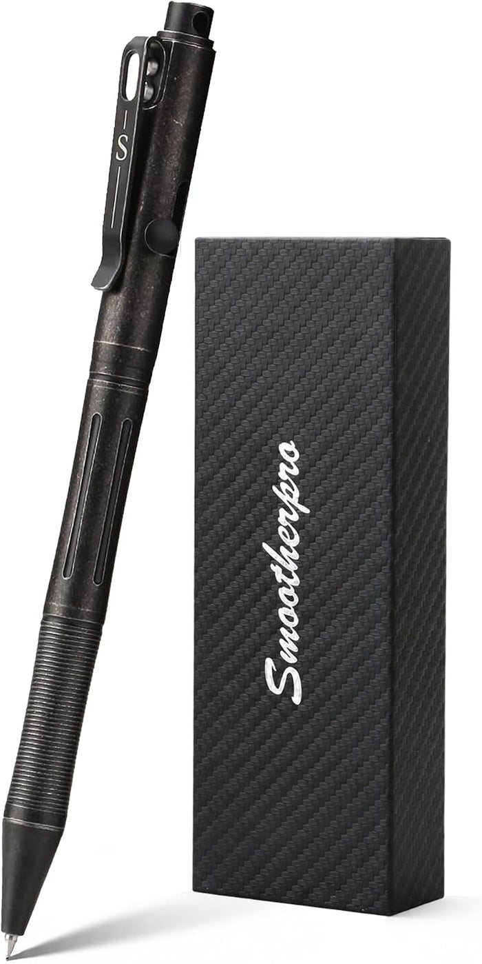 SMOOTHERPRO Titanium Bolt Action Pen Compatible with Pilot G2 Refill
