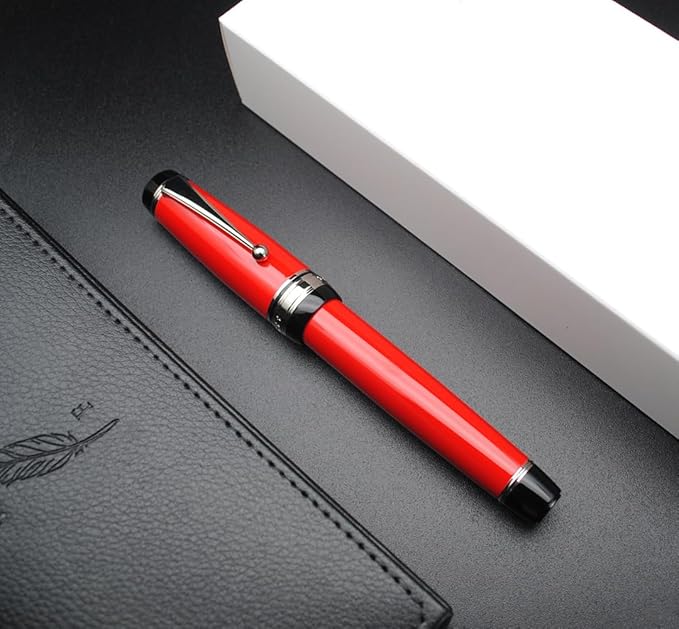 xixixiaozhu Metal Big Fountain Pen Set Medium Nib 0.7mm, Includes Ink Refill - Image 8