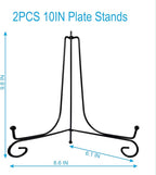 HENABLE 2PCS Premium Black Iron Plate Stands - Image 2
