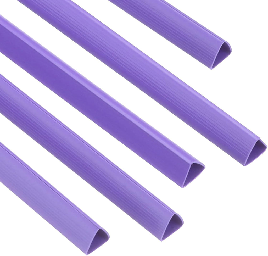 PATIKIL 30Pcs Binding Bars, 10mm Binding Bars Slide Grip 70 Sheets Capacity A4 Size Report Binder Triangle Presentation Binder for Report Cover Resume, Purple