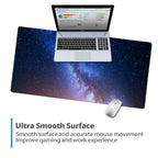 QIYI Desk Pad, Galaxy PU Leather Desk Blotter Protector, Waterproof Computer - Image 5