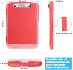 Red Plastic Clipboard with Storage, TFDLCG zm High Capacity Clip Boards 8.5x11 - Image 5
