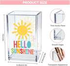 Vgrti Hello Sunshine Acrylic Cosmetic Pencil Pen Holder Cup, Inspirational - Image 2