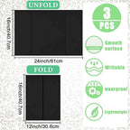3-Pack Black Trifold Display Boards, 24 x 16 Inches Tri-Fold Corrugated - Image 5