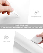 YSAGi Non-Slip Leather Desk Pad XL Size, Waterproof Laptop Computer Desk - Image 5
