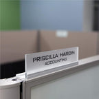 Printex Design - Personalized Office CUBICLE Name Plate & Sign. Modern Aluminum by PRINTEXDESIGN