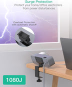 PD30W Desk Clamp Power Strip, Desktop Mount Surge Protector, Fast Charging - Image 7