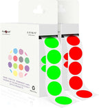 PARLAIM 2 Rolls 2000PCS 3/4" Round Circle Color-Code Dot Stickers, 2 Color by PARLAIM