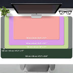 BLESWIN Desk Pad Protector, Leather & Suede Desk Mat, Non-Slip Desk Pad Mat - Image 4