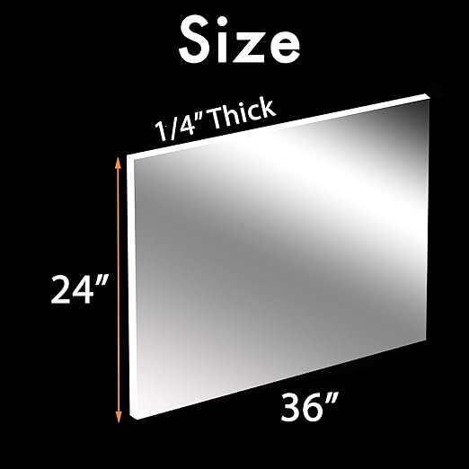 CALPALMY 24 x 36 Clear Acrylic Sheet Plexiglass 1/4” Thick; Use - Image 2