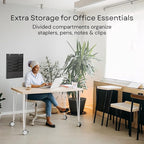 MAXXBUILD 4 Tier Wall Mounted File Organizer, Metal Task Rack - Image 6
