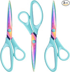 Zicolu 8.5" Scissors All Purpose, Titanium Coating Sharp Blade, Soft by Zicolu