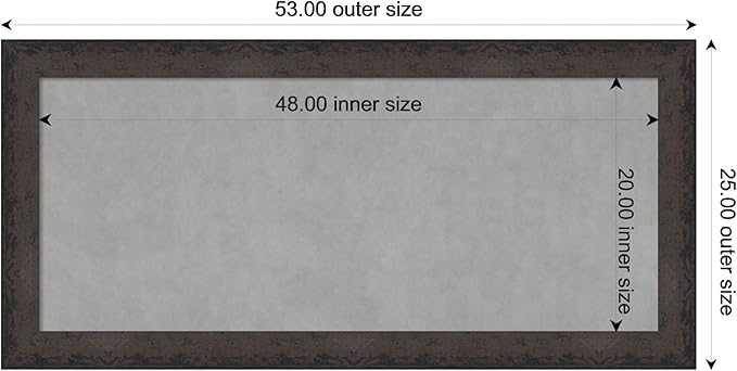 Amanti Art Black Framed Magnetic Board 25x53 Oversize Vision Board - Image 3