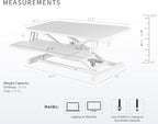 VIVO 28 inch Desk Converter, K Series, Height Adjustable Sit to Stand Riser - Image 3