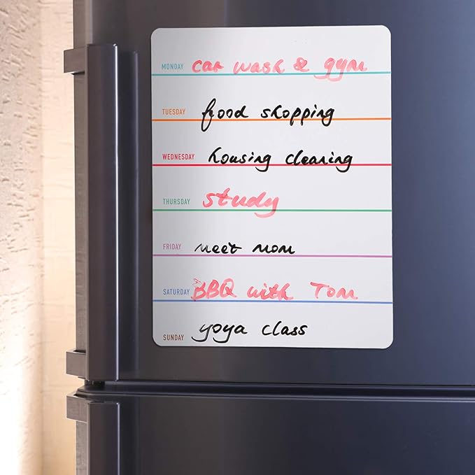 Outus 2 Pieces Magnetic Weekly Dry Erase Boards Erasable Weekly Calendars - Image 5
