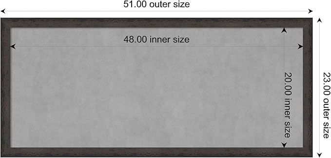 Amanti Art Black Framed Magnetic Board 23x51 Oversize Vision Board - Image 3