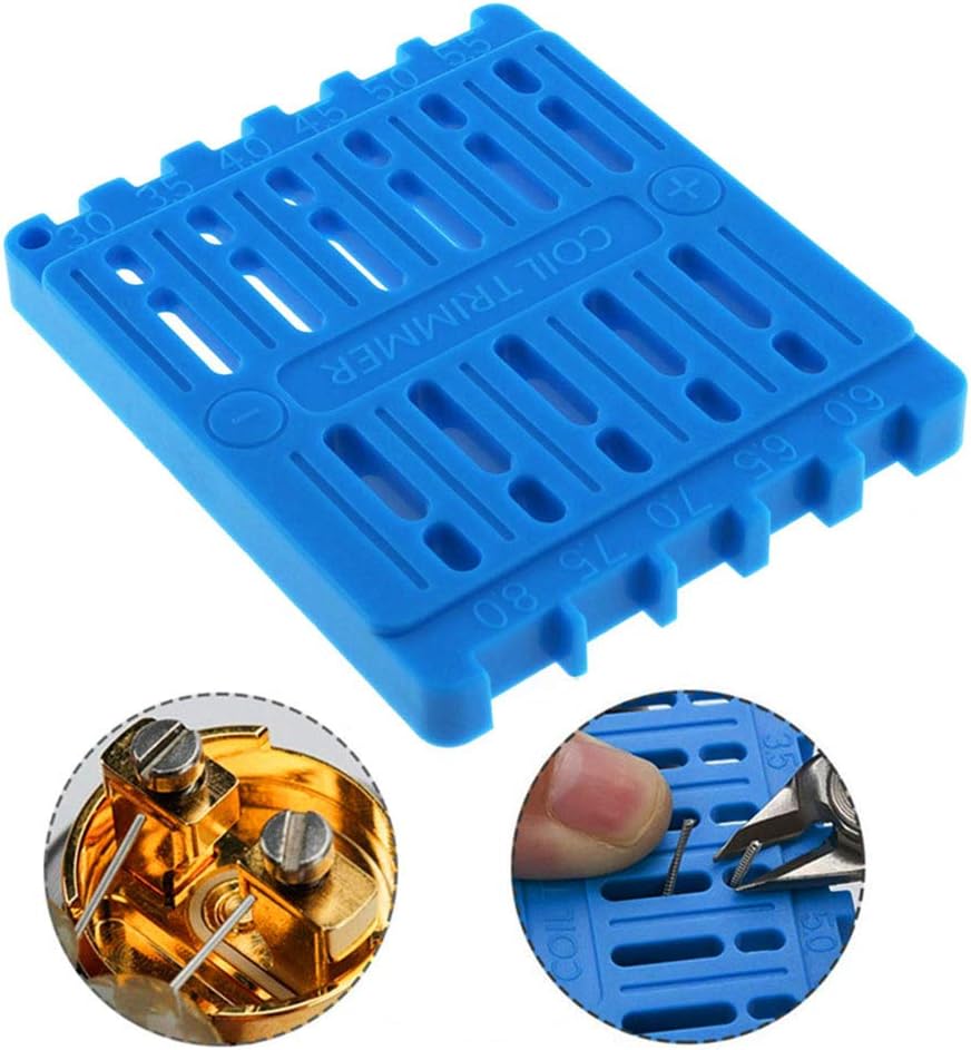 E-outstanding Blue DIY Coil Trimming Cutter Cutting Tool for Prebuilt Wire Coil Ruler Trimmer