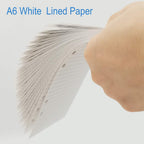 200 Sheets A6 Lined Paper for Filofax Personal Binder Planner, White 100gsm Ruled Pages, 6 Hole Punched, 3.75 x 6.75 Inch