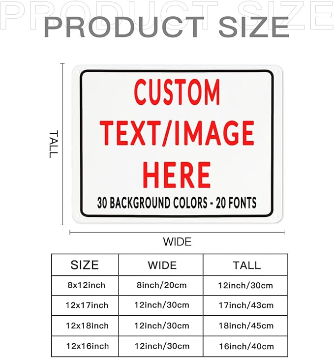 Custom Sign Personalized Custom Metal Sign, Customize - Image 6