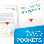Oxford Twin-Pocket Folders, Textured Paper, Letter Size, Holds 100 Sheets - Image 2