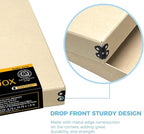 Lineco Museum Storage Box Tan, Archival Boxboard, Drop-Front Design - Image 5